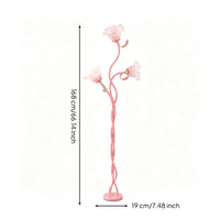 Flower Floor Lamp Curved Flower Standing Lamp Sculptural Decorative for Living Room, Bedroom