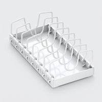 Kitchen Cabinet Pantry Pan Rack for Space Saving Storage, Carbon Steel Organizer for Chefs