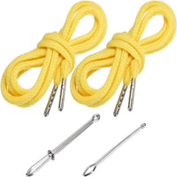 2 Pieces Drawstring Cords with Threader Tools Universal Fit Replacement Drawstring with Threader Heavy Duty Drawstrings for Sweatpants, Hoodies