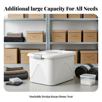Clear Latch Box with casters Large Capacity Wheeled Storage Chest Moistureresistant robustDuty for Parents