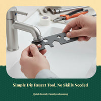 Faucet Aerator Removal Tool, Universal Wrench, Multifunctional Hand Tool for Kitchen & Bathroom Maintenance