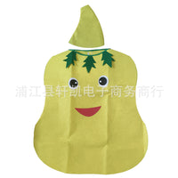 成人儿童节表演服装 无纺布水果苹果香蕉蔬菜服 舞台走秀亲子衣服