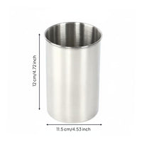 Stainless Steel Ice Container Single-Walled Drinkware Container Polished Finish
