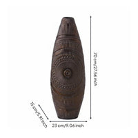 3 Pieces Carved Metal Vase Vintage Look Metal Vase Centerpiece for Living Room