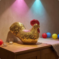 Mirrored Cockerel Decor Tiled Mosaic Cockerel Foam Base