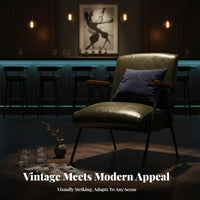 Upholstered Dining Set Retro & Aesthetic Upholstered Metal Frame Chair Padded Seat Safeguarding Floor Glides