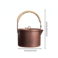 Handmade Copper Tea Kettle Rust Resistant Copper Tea Kettle Spill Resistant Teapot with Lid for Kitchen