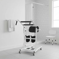 Standing Transfer Aid Curved Handle Swivel Casters