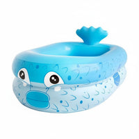 Multi-Purpose Pufferfish Inflatable Pool Portable Kids Creature Shaped Pool Eco-Friendly PVC Cartoon Aquatic Creature Inflatable Tub Anti-Slip Base for Toddlers