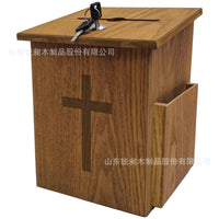 现货木质信件收纳可挂信件箱教堂意见箱信盘收纳箱捐赠慈善祈祷箱
