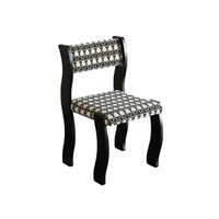 Upholstered Boudoir Chair French Aesthetic Tri-Lobed Rear Chair Vintage Design Soft and Comfortable for Adults, Guests, Bedroom