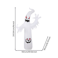 Inflatable Inflatable Ghost Spooky Inflatable Ghost with Pumpkin Freestanding Outdoor for Indoor