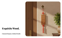 Fruit Wood Fortunate Token Feng Shui Good Luck Token Carved Fruit Wood Token Chinese Wooden Blessing Plaque