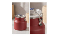 Sealed Storage Canister Stainless Steel Canister with Clasping Lid dampnessResistant Airtight Food Storage Container for Tea Lovers, Pet Owners