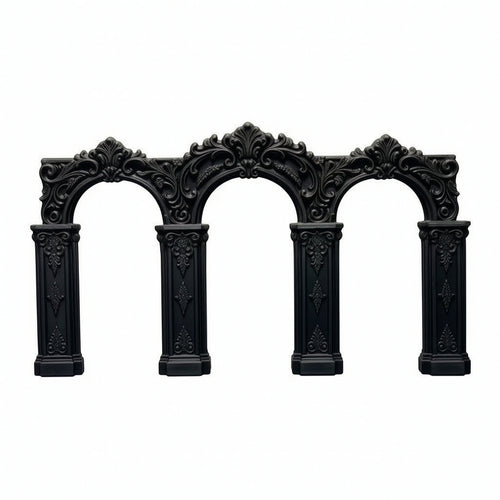 Miniature Arch Baroque Miniature Backdrop with Columns Carved Arch Backdrop for Photo Backdrops