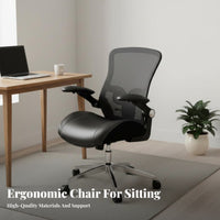 Ergonomic Chair with Headrest Lumbar Support Highspine Reclining Chair 360° rotate for People Working from Home, Students
