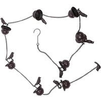Vintage Metal Rain Chain with Bird Decor for Outdoor Garden