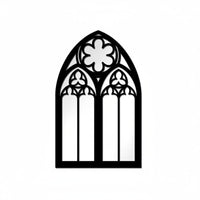 Gothic Window Mirror Lightweight Fake Window Mirror Sticker 3D Effect