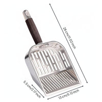 Cat Feline Waste Remover Rust-Resistant Stainless Steel Waste Scooper Fast Sifting Large Cat Litter
