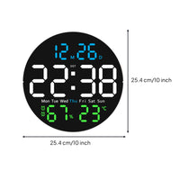 Led-Digitaluhr mit Luftfeuchtigkeitsmesser beleuchtet Wanduhr mit Datum hell