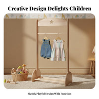 children's Costume Rack Rack Cute Design Children's Accessible Wardrobe Stable Frame Space-Saving for Playroom, Nursery