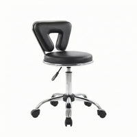 Height Adjustable Salon Chair Central Cutout Swivel Salon Chair Caster Wheels for Hair Stylists