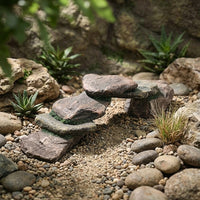 Snake Hide and Turtle Basking Ledge, Multi-Zone Hide Resin for Reptiles and Geckos, Realistic 33cm Ledge for Climbing and Basking