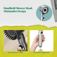 High Pressure Filtered Handheld Shower Head Adjustable Spray
