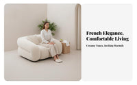 cumulusLike Comfort Puffy Modular Sofa Soft Textured Textile Modular Sectional with Chaise Rounded Edges Living Room Couch Modern Design for Apartment Dwellers, Business Owners, Interior Designers, Lounge Area, Beauty Salon, Sales Office, Bedroom