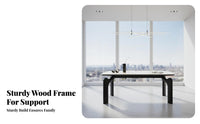 5 Pieces Light Luxury Rectangular Stsingle-Top Dining collection Modern Minimalist Design Rectangular Table with Chairs Cream aesthetic Household Furniture Easy Assembly for Apartment Dwellers, Homeowners, Families, Kitchen, morning dining area, Home