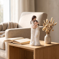 Faceless Female Figurine with Gold Accents Elegant Tabletop Figurine Modern Resin Sculpture Abstract for Women, Collectors, Shelf, Desk, Bedroom