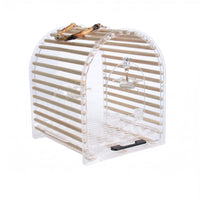 Bird Travel Enclosure Wood Slats Pet Gear Front Entry