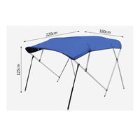Bimini Top Foldable Boat Canopy with Frame Collapsible for Cruising, Anglers