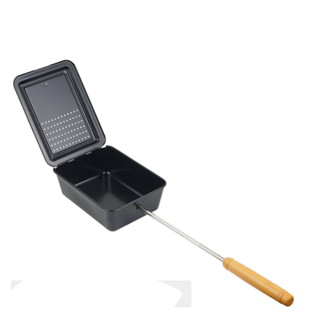 Camp Pie Maker with Wooden Handle Compact Pie Iron Easy-to-Clean Cookware for Campers