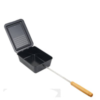 Camp Pie Maker with Wooden Handle Compact Pie Iron Easy-to-Clean Cookware for Campers