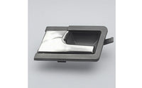 Chrome-Colored Front Interior Door Pull Handle Black Textured Recessed Door Handle Integrated Mounting Tab Car Part Rectangular