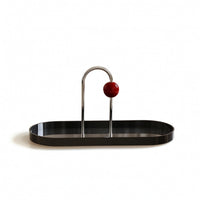 Tabletop Tray with Handle Modern Countertop Organizer Functional for Entryway