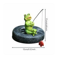 Floating Frog Ornament Painted Floating Frog Decor Playful Design for Aquariums