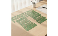 6 Pieces Translucent Stencil Ruler with Geometric Shapes Rounded Corners Drafting Template Ruler Lightweight Geometric Drawing Template Clear for Students, Designers, Architects, Sketching, Schoolwork, Classroom