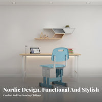 Adjustable Kids Study Desk Set Design Height Adjustable Kids Desk Set Sturdy Frame children's Ergonomic Learning Station for Bedroom, Home, Playroom