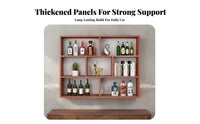 Wall Mounted Beverage Rack Space Saving Modern Wall Organizer Easy Installation Multi-Compartment Wall-Mounted Shelf for Homeowners, Restaurant, Cafe
