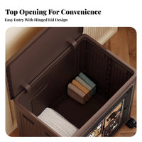 Foldaway Front-Door Cabinet Foldable Foldaway Bin Tower with Doors