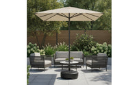 Fillable Half-Round Umbrella Base Weighted Half Round Umbrella Base Space-Saving Low-Profile for Balcony, Patio, Garden