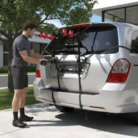 Adjustable Trunk-Mounted Bike Rack Universal Compatibility Trunk-Mounted Cycle Rack Hanging Rear Bike Carrier Easy to Install for Weekend Rides