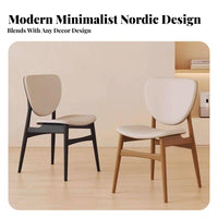Wooden Chair with Woven Seat Wabi-Sabi design Dining Seating Nordic Aesthetic dense Wood Frame for Adults, Cafe, Kitchen, Study