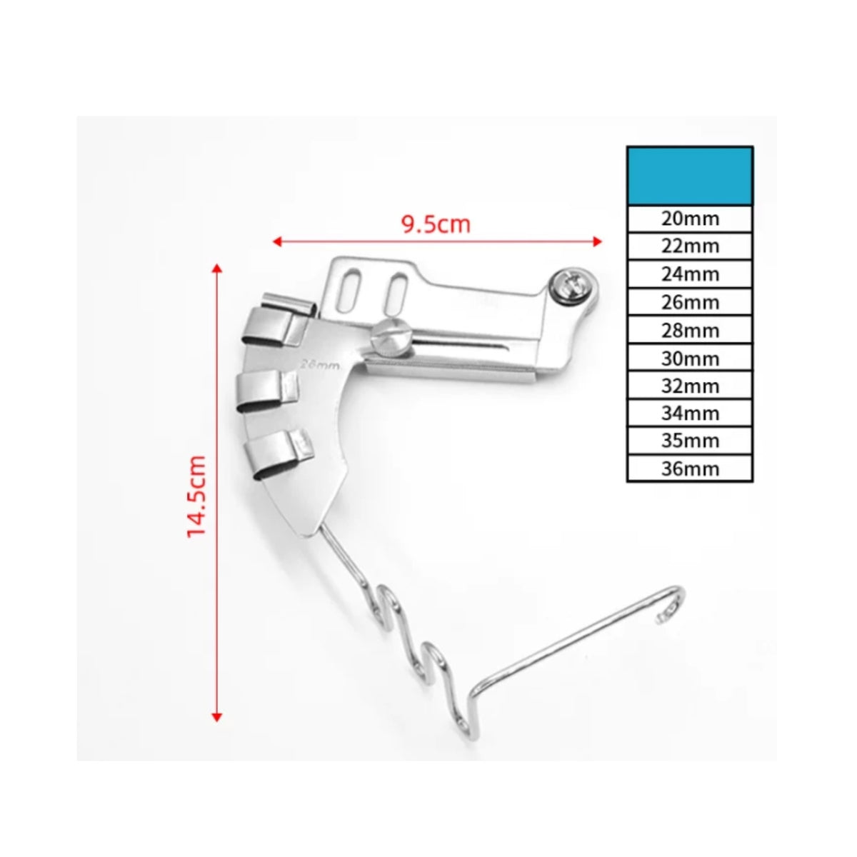 4-in-1 Piping Presser Foot Long-Lasting Metal Piping Presser Foot Stainless