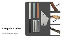 6 Pieces Fretboard Protection Guitar Fret Dressing Tool Kit Professional Results Fret Polishing and Leveling Kit Long-Lasting Construction