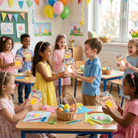 20 Pieces Hollow Easter Cards Multiple Designs Easter Treat Holder Cards Easy to Assemble Party Supplies for Students, Teachers, Holiday Celebrations