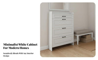 Footwear Storage Unit Space-Saving Entryway Shoe Storage Narrow Design for Apartment Dwellers, Homeowners, Hallway, Living Room, Bedroom