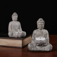 Chinese Zen Buddha Statue Tabletop Ornament Resin Craft for Home Decor